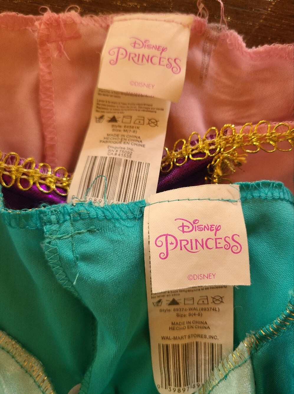 Disney Princess Dress Up Costume Bundle Lot of 6 (Sizes 3T to 8) - Picture 3 of 7
